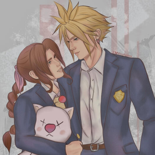 Cloud x Aerith Moogle